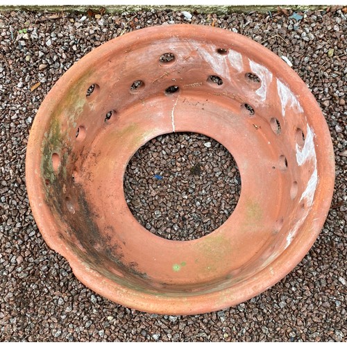 188 - TERRACOTTA CIRCULAR PIERCED POT