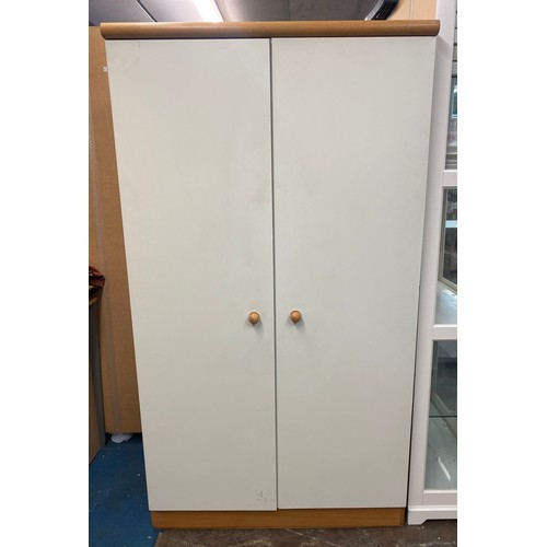 77 - STAG TWO DOOR WARDROBE AND KNEEHOLE DRESSING TABLE