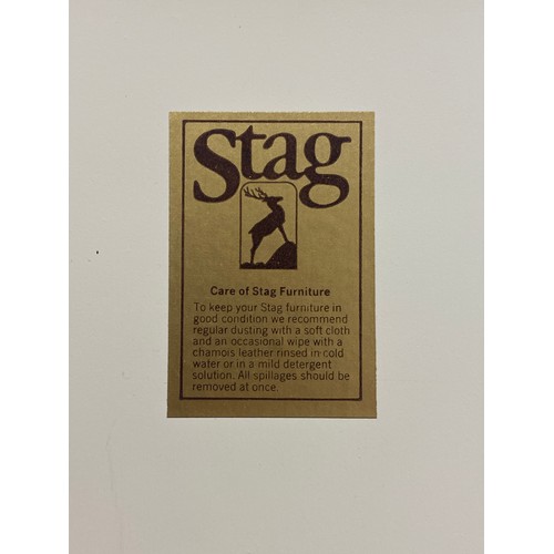 77 - STAG TWO DOOR WARDROBE AND KNEEHOLE DRESSING TABLE