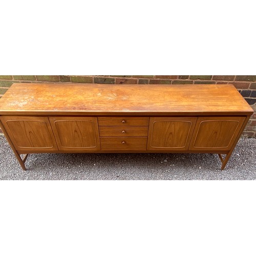 202 - 1970S NATHAN SQUARES TEAK LONG SIDEBOARD