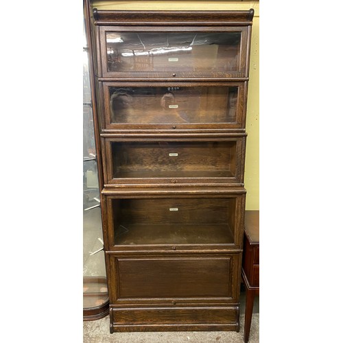 167 - GLOBE WERNICKE CO OF LONDON FOUR SECTION OFFICE BOOKCASE