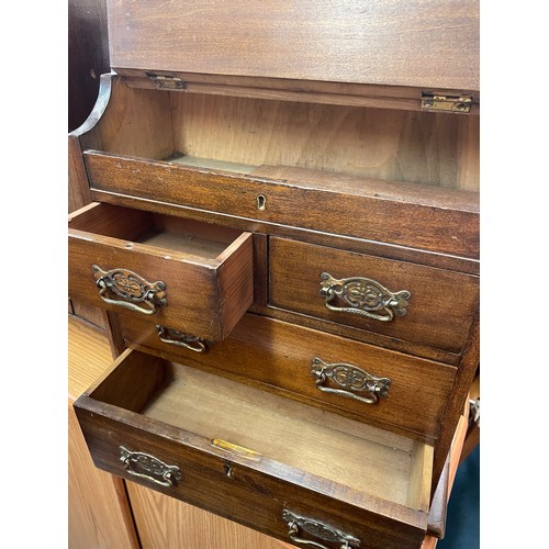 45 - EDWARDIAN BEECH TABLE CABINET