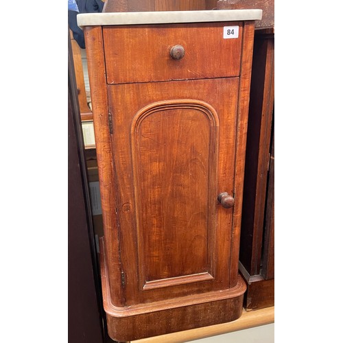 84 - VICTORIAN MARBLE TOPPED POT CUPBOARD