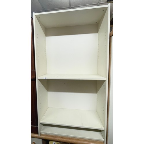 78 - CREAM OPEN BOOKCASE