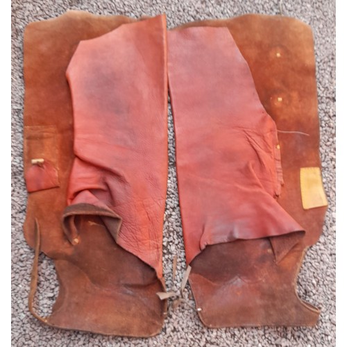 231 - PAIR OF EMBOSSED LEATHER RODEO CHAPS