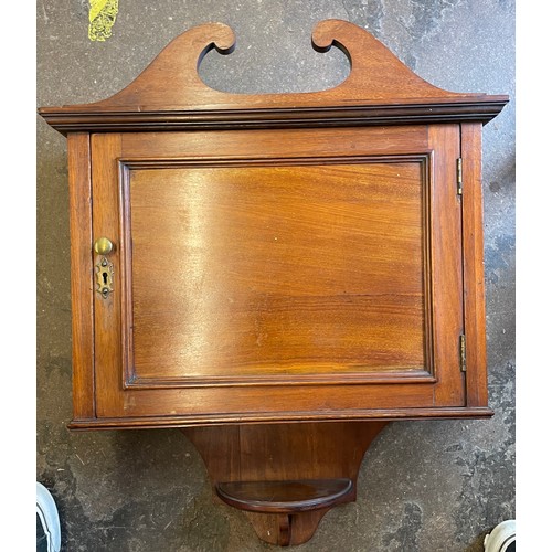 204 - EDWARDIAN WALL MOUNTED CUPBOARD