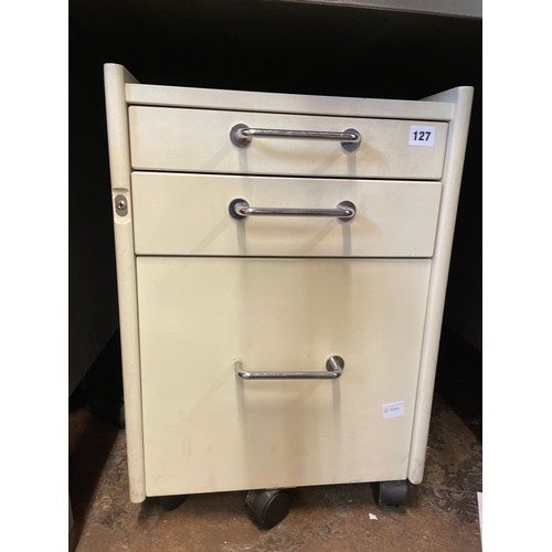 127 - THREE DRAWER OFFICE MOBILE UNIT