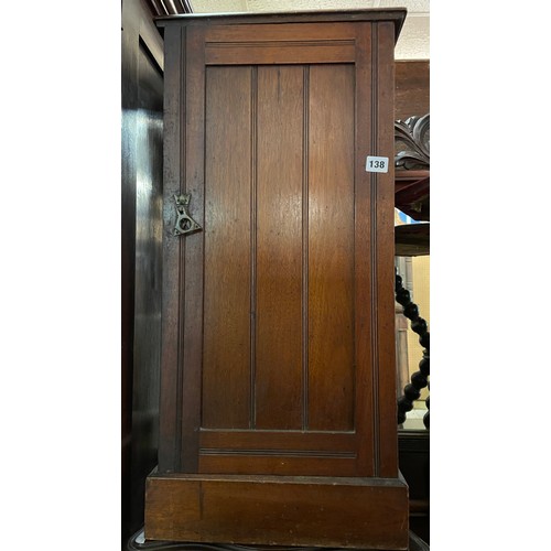 138 - EDWARDIAN WALNUT POT CUPBOARD