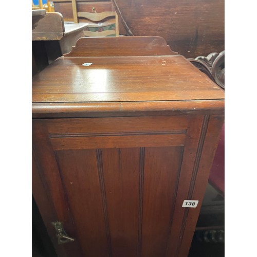 138 - EDWARDIAN WALNUT POT CUPBOARD