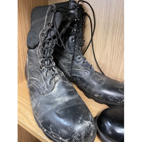 239 - TWO PAIRS OF METAL TOE CAPPED RO-SEARCH COMBAT BOOTS SIZE 11W AND 10R