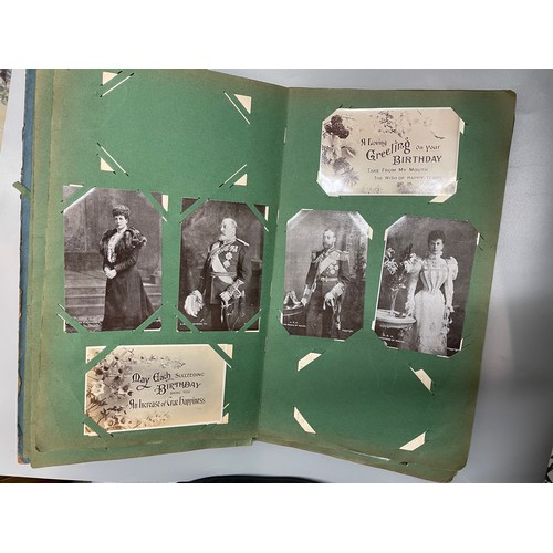 589 - EDWARDIAN ERA PICTURE POSTCARD ALBUM, VARIOUS CARDS