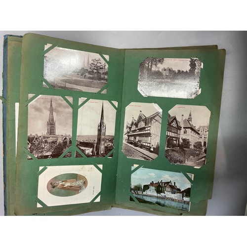 589 - EDWARDIAN ERA PICTURE POSTCARD ALBUM, VARIOUS CARDS