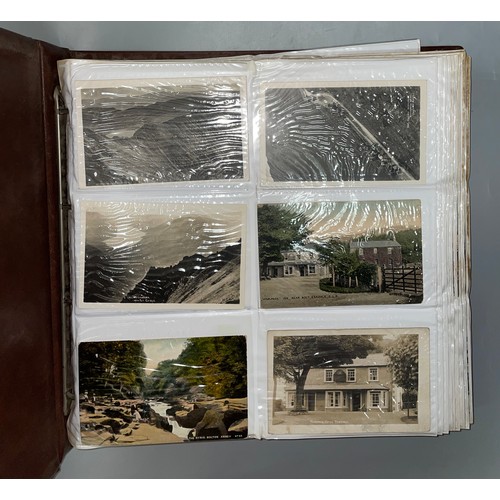 591 - BINDER OF PICTURE POSTCARD ALBUMS TOPOGRAPHICAL THE LAKES, AND OTHERS