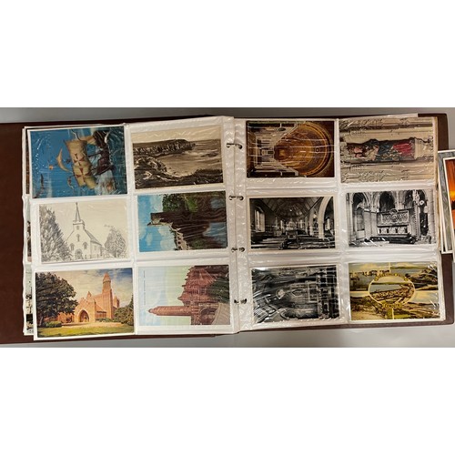 591 - BINDER OF PICTURE POSTCARD ALBUMS TOPOGRAPHICAL THE LAKES, AND OTHERS