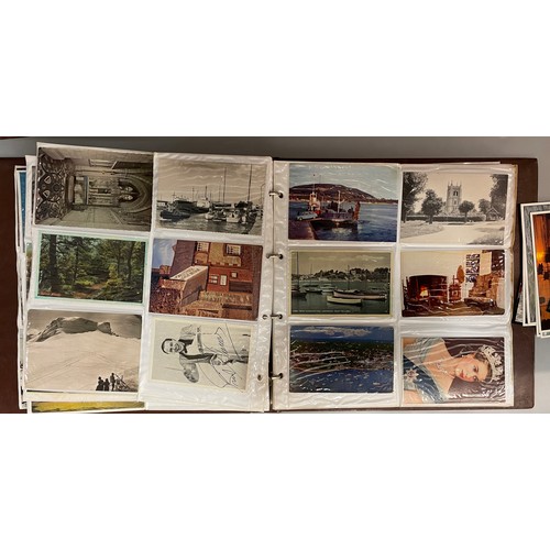 591 - BINDER OF PICTURE POSTCARD ALBUMS TOPOGRAPHICAL THE LAKES, AND OTHERS