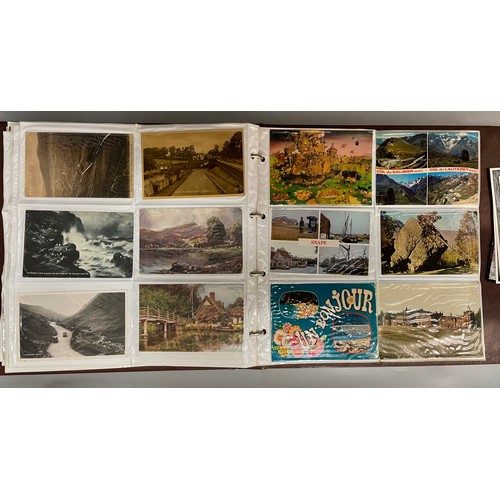 591 - BINDER OF PICTURE POSTCARD ALBUMS TOPOGRAPHICAL THE LAKES, AND OTHERS