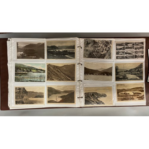 591 - BINDER OF PICTURE POSTCARD ALBUMS TOPOGRAPHICAL THE LAKES, AND OTHERS