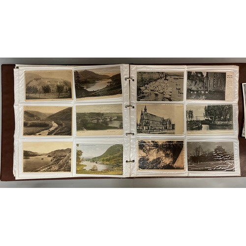 591 - BINDER OF PICTURE POSTCARD ALBUMS TOPOGRAPHICAL THE LAKES, AND OTHERS