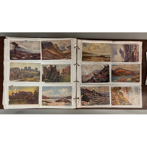 591 - BINDER OF PICTURE POSTCARD ALBUMS TOPOGRAPHICAL THE LAKES, AND OTHERS