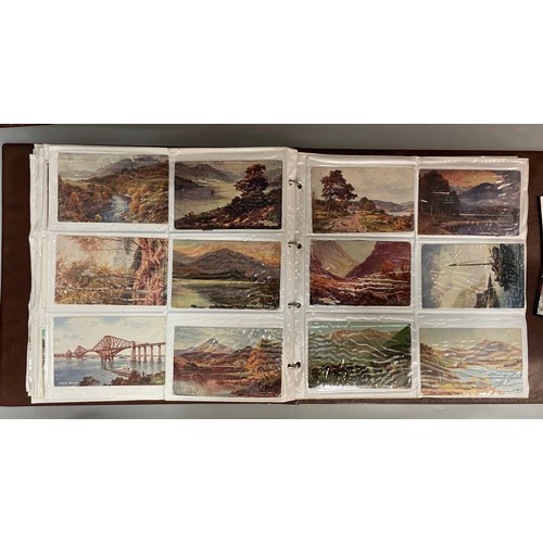 591 - BINDER OF PICTURE POSTCARD ALBUMS TOPOGRAPHICAL THE LAKES, AND OTHERS