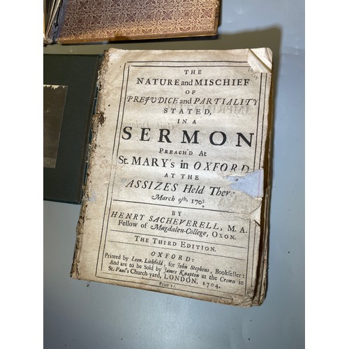 531 - EARLY NATURE AND MISCHIEF OF PREJUDICE AND PARTIALITY STATED IN A SERMON MARCH 9TH 1704, EARLY PHOTO... 