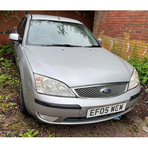 1 - 2005 SILVER FORD MONDEO 5 DOOR HATCHBACK, 1798CC, MOT 31ST MAY 2024, MILEAGE 58000 APPROX. TO BE SOL... 