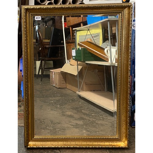 21 - GILT MOULDED FRAME BEVELLED MIRROR