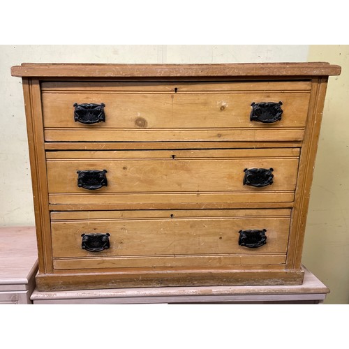 13 - EDWARDIAN SATIN WOOD THREE DRAWER CHEST