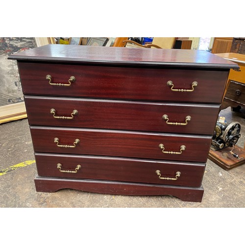 10 - MAHOGANY FOUR DRAWER CHEST