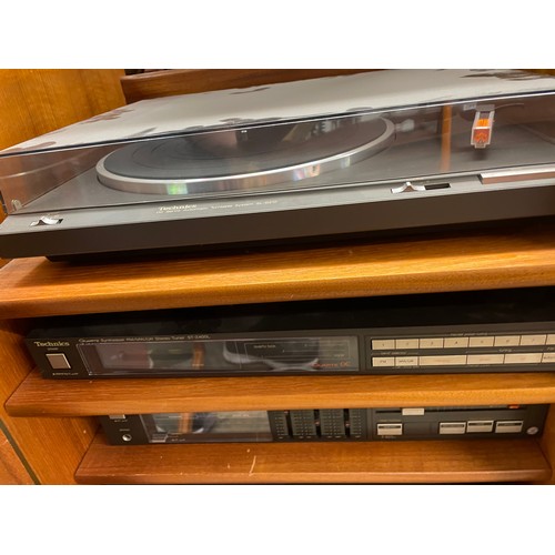111 - TECHNICS SEPERATES HIFI SYSTEM IN TEAK MEDIA UNIT