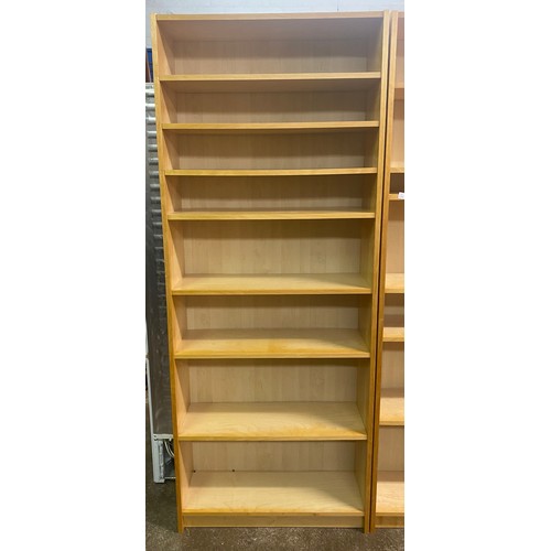 70 - BEECH TALL OPEN BOOKCASE