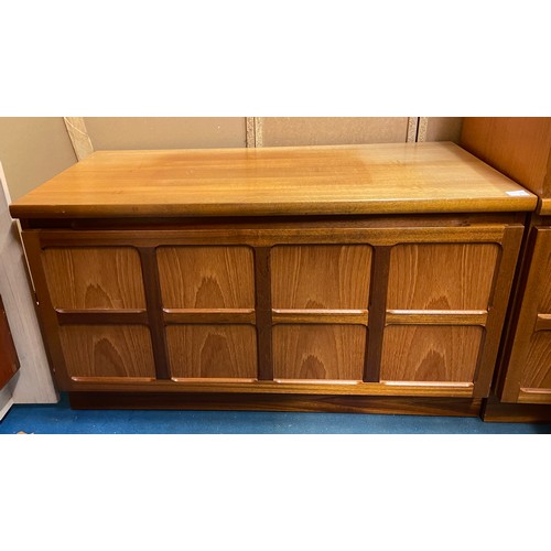 3 - NATHAN TEAK TWO DOOR MEDIA CUPBOARD