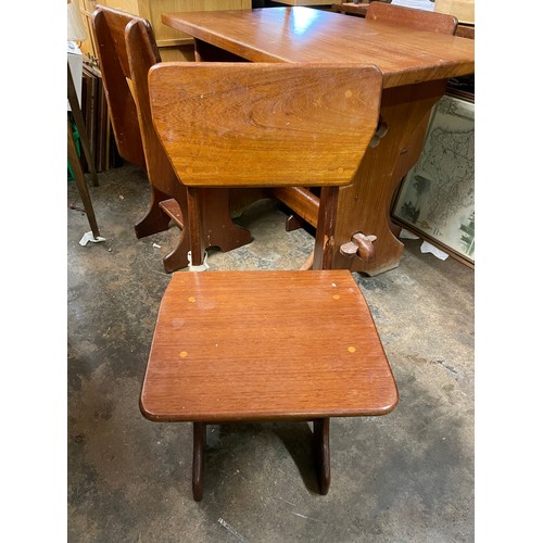165 - 1960S KITCHEN TABLE AND THREE CHAIRS