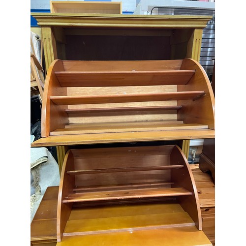 143 - SCUMBLED EFFECT FAUX DRAWER SHOE CUPBOARD