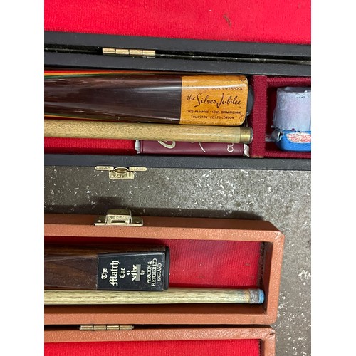 79 - CASED SNOOKER CUES