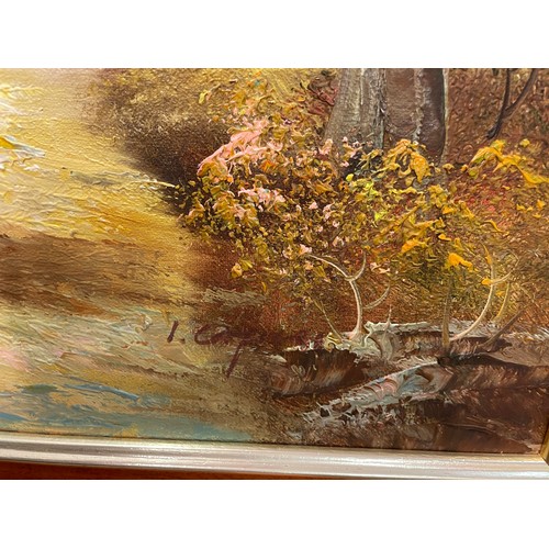 48 - OIL ON CANVAS OF AN AUTUMN LANDSCAPE