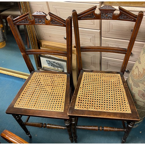 54 - PAIR OF EDWARDIAN BEDROOM CHAIRS