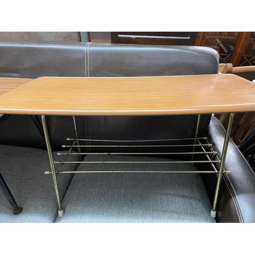 213 - 1970S COFFEE TABLE, ONE OTHER WITH UNDER TIER AND A SMALL SQUARE OAK SIDE TABLE