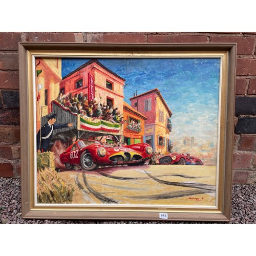 643 - J NORBURY OILS ON BOARD MOTOR RALLY RACE THROUGH ITALIAN STREETS