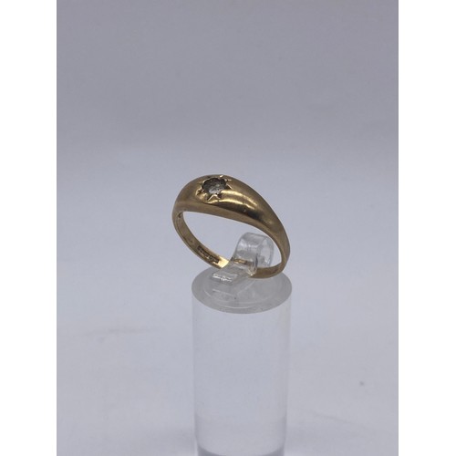 653 - 9CT GOLD RING (STONE MISSING/SHANK A/F) 3G APPROX