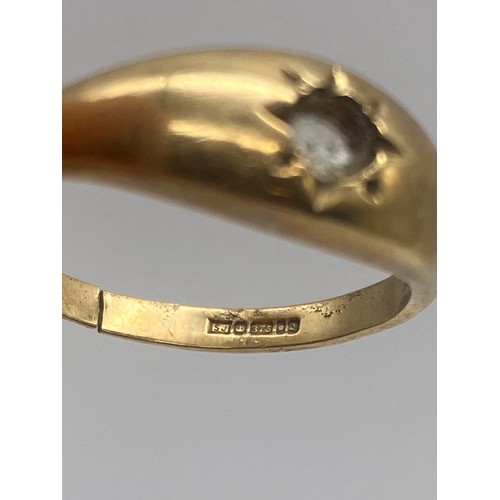 653 - 9CT GOLD RING (STONE MISSING/SHANK A/F) 3G APPROX