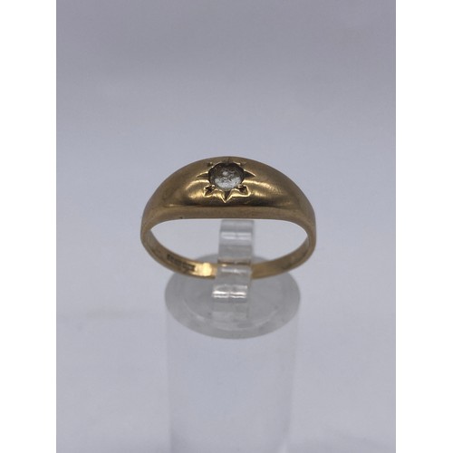 653 - 9CT GOLD RING (STONE MISSING/SHANK A/F) 3G APPROX