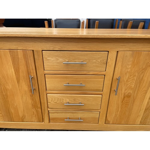 108 - CONTEMPORARY LIGHT OAK MATCHING SIDEBOARD