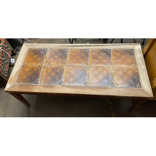 164 - 1970S TEAK TILE TOP OBLONG COFFEE TABLE