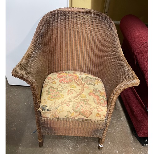 131 - GOLD LLOYD LOOM BASKET CHAIR