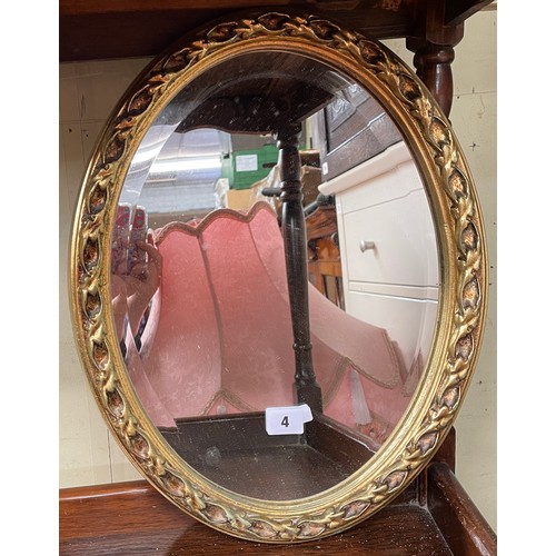 4 - GILT ENTWINED OVAL FRAMED MIRROR