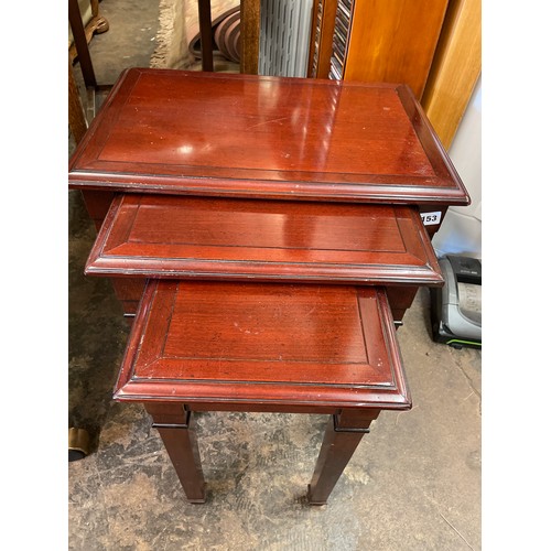 153 - NEST OF GRANGE MAHOGANY TABLES