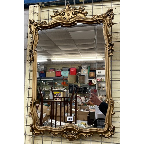 508 - GILT SCROLL FRAMED MIRROR