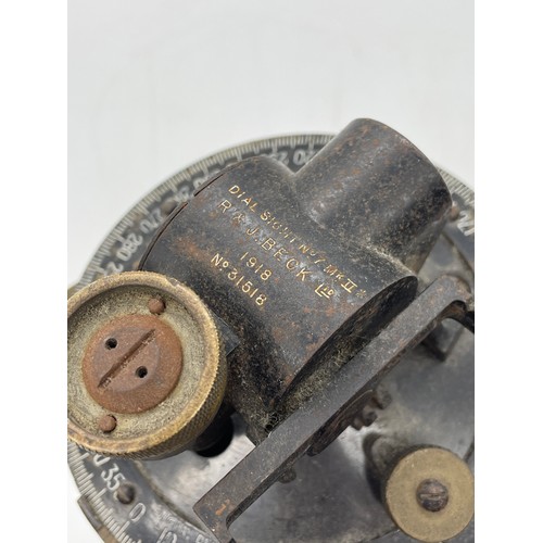 484 - R & J BECK LIMITED 1918 DIAL SIGHT FOR A FIELD GUN