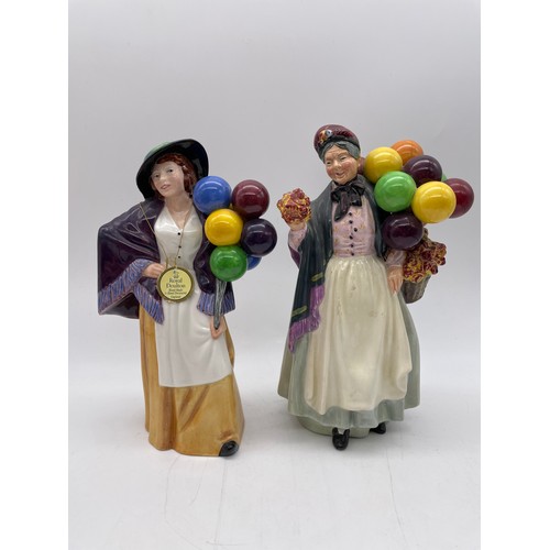 496 - ROYAL DOULTON THE BALLOON LADY, AND BIDDY PENNY FARTHING